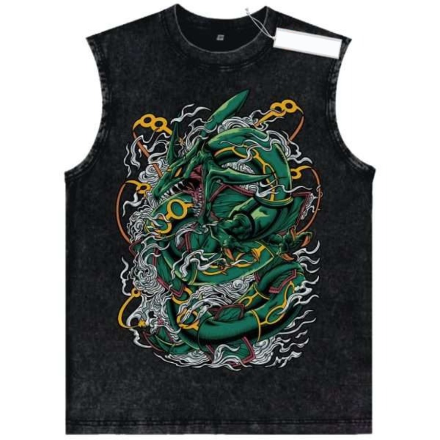Summer Edition Clothing - Vintage Washed Pokemon Character Tank Top