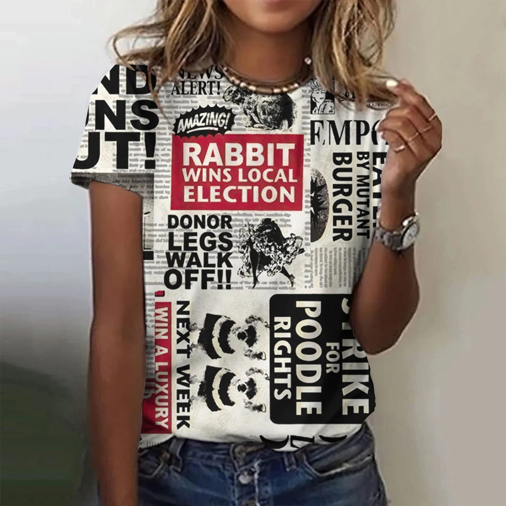 Summer Clothing Old Money - Summer Retro Old Newspaper 3D Print