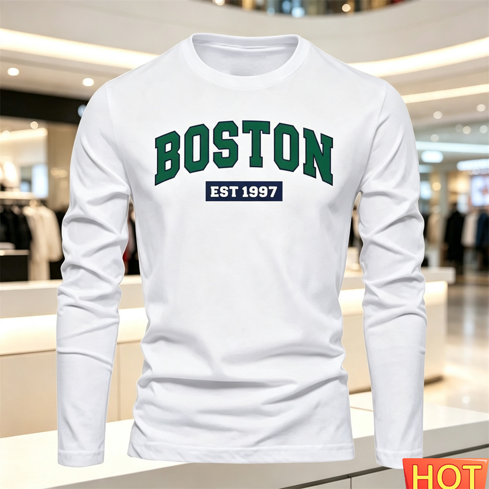 Summer Clothing Men Fashion - Autumn Summer Men's long sleeved T-shirt