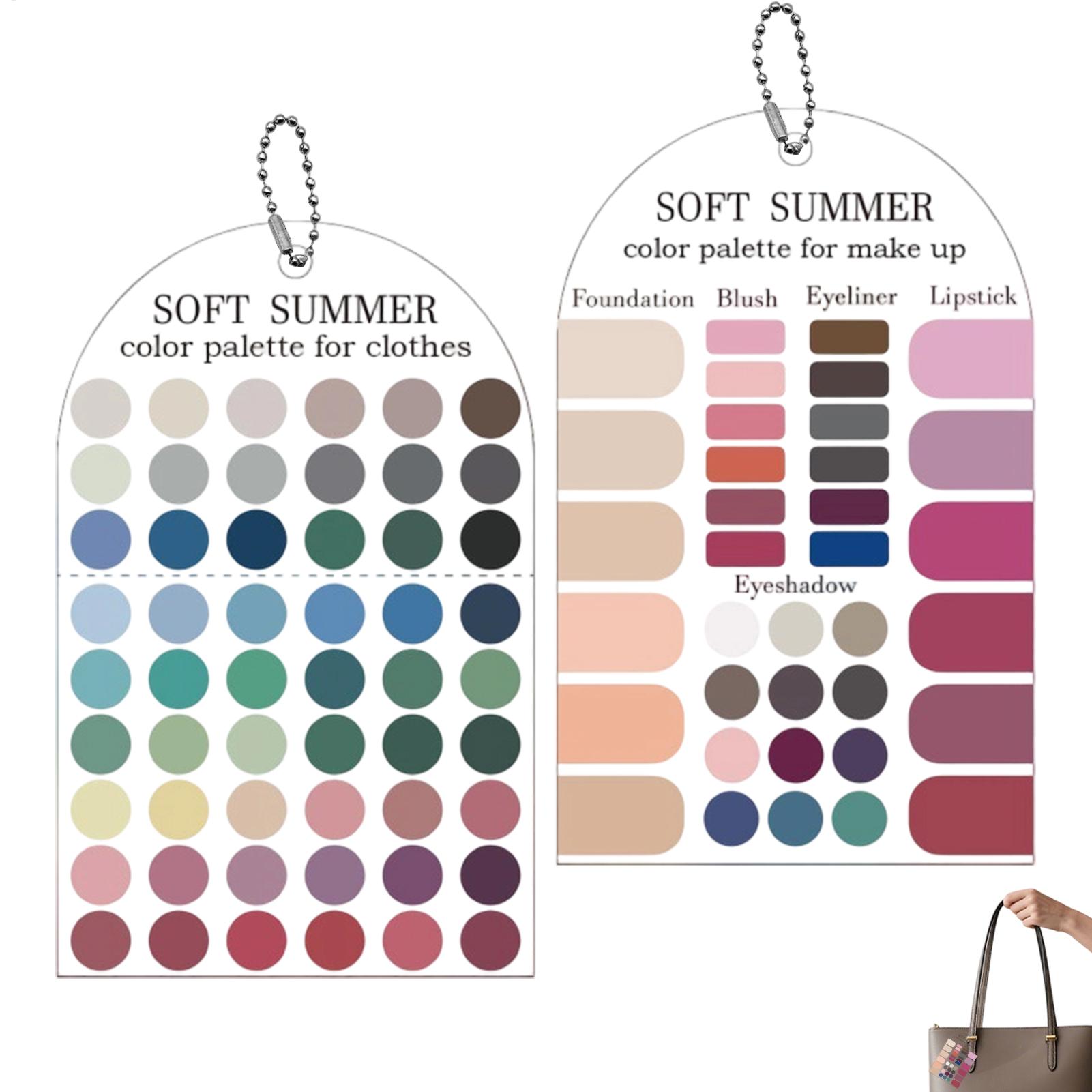 Summer Clothing Color Palette - 2PC Acrylic Seasonal Palette Soft Summer
