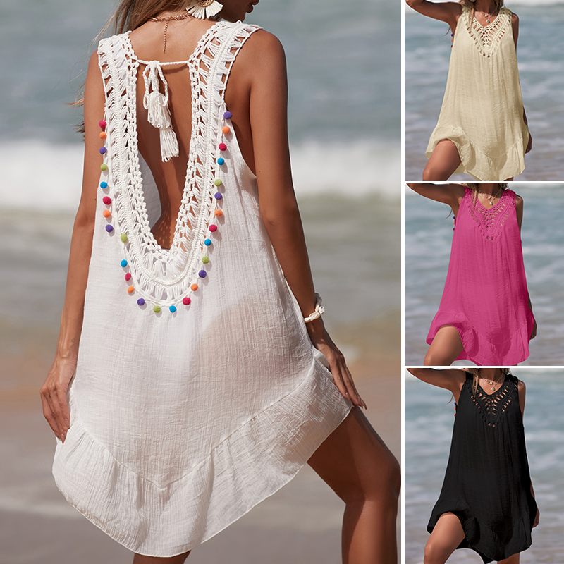 Women V-Neck Backless Hollow O - огляд і ціна Summer Clothing Colors