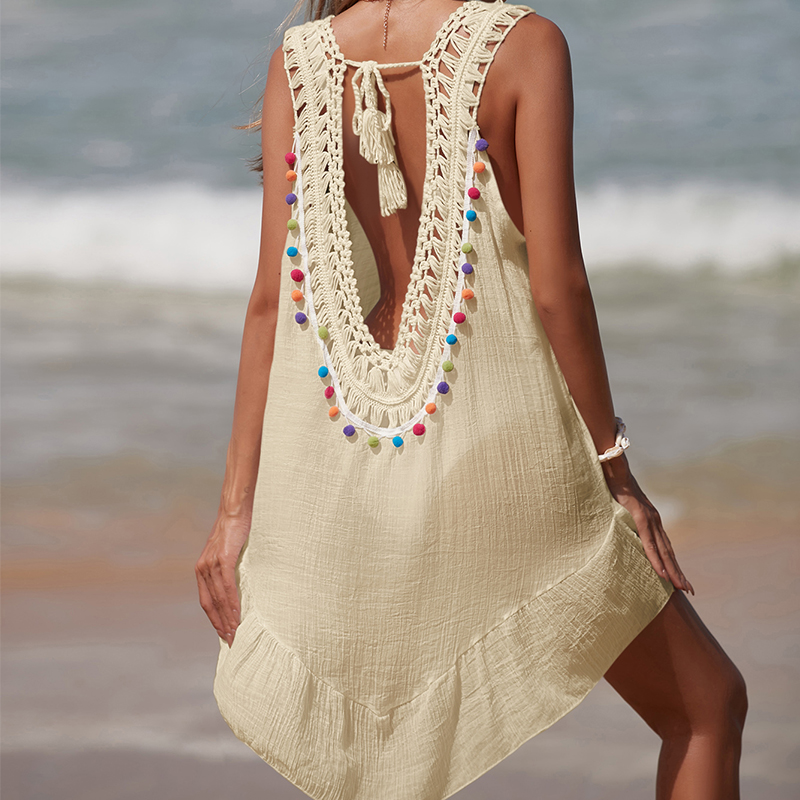 Women V-Neck Backless Hollow O - огляд і ціна Summer Clothing Colors