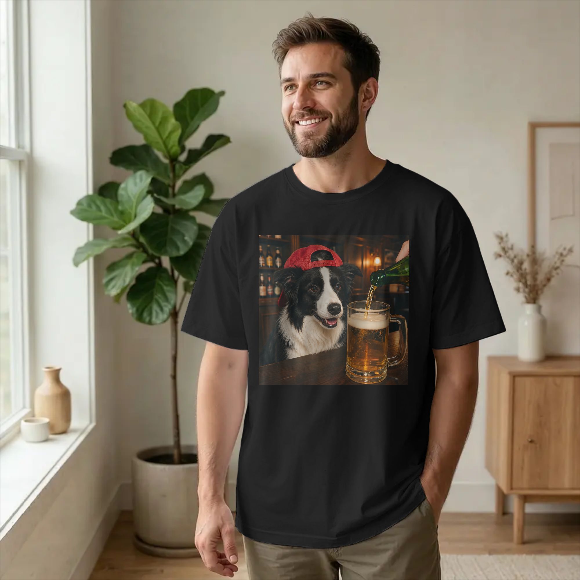 Men Border Collie Drinking Bee - огляд і ціна Summer Clothing Ideas