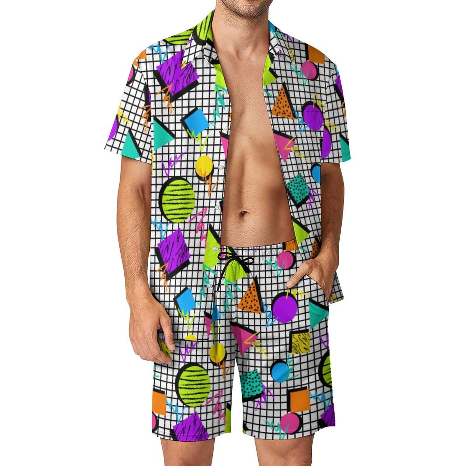 Summer Irregular Geometric 3D  - огляд і ціна Summer Clothing Men Fashion