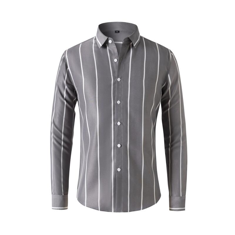 Men's Striped Dress Shirt Long - огляд і ціна Summer Clothing Men Fashion