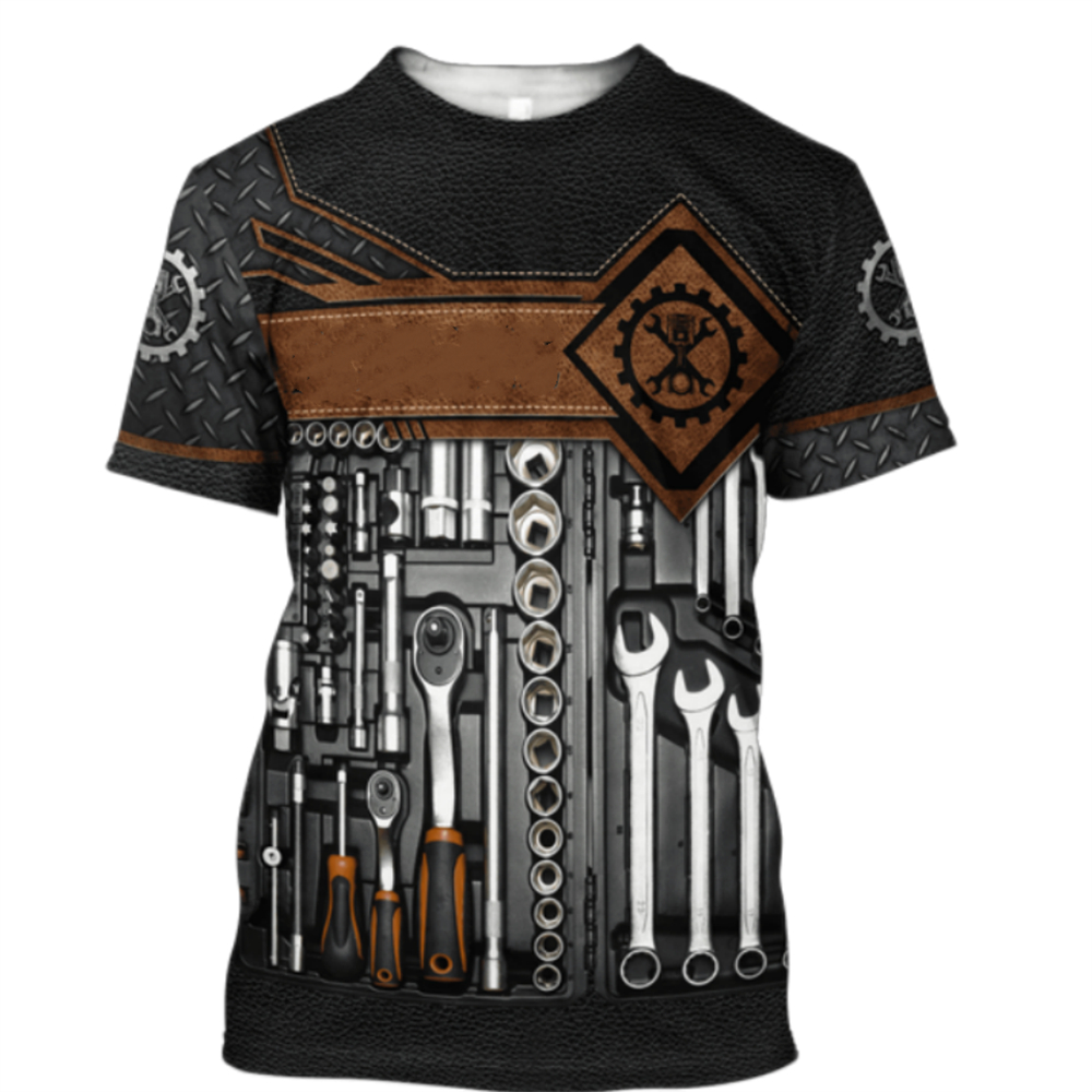 Vintage T-Shirt Mechanic 3D Pr - огляд і ціна Summer Clothing Names