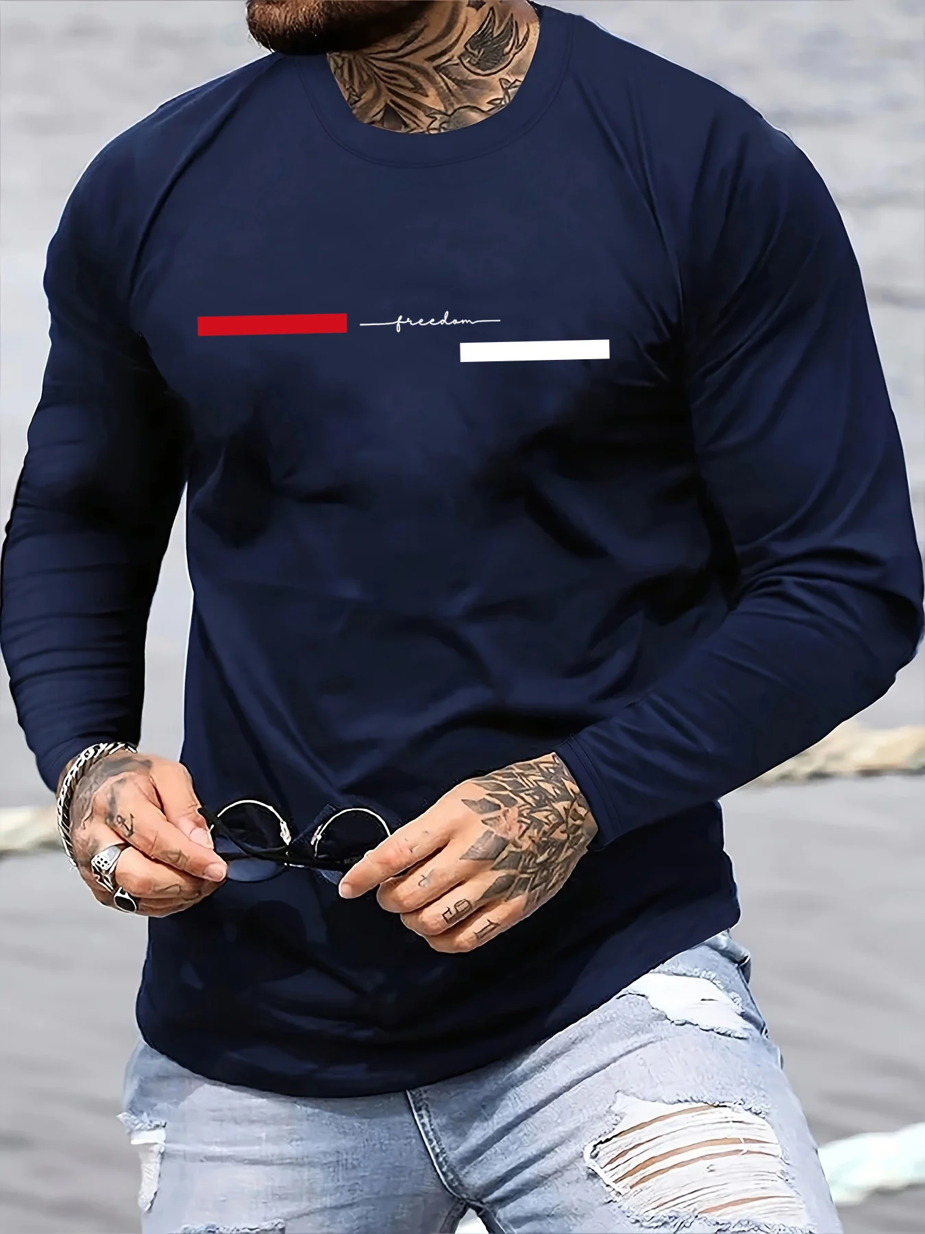 Red black Line men's long slee - огляд і ціна Summer Quotes