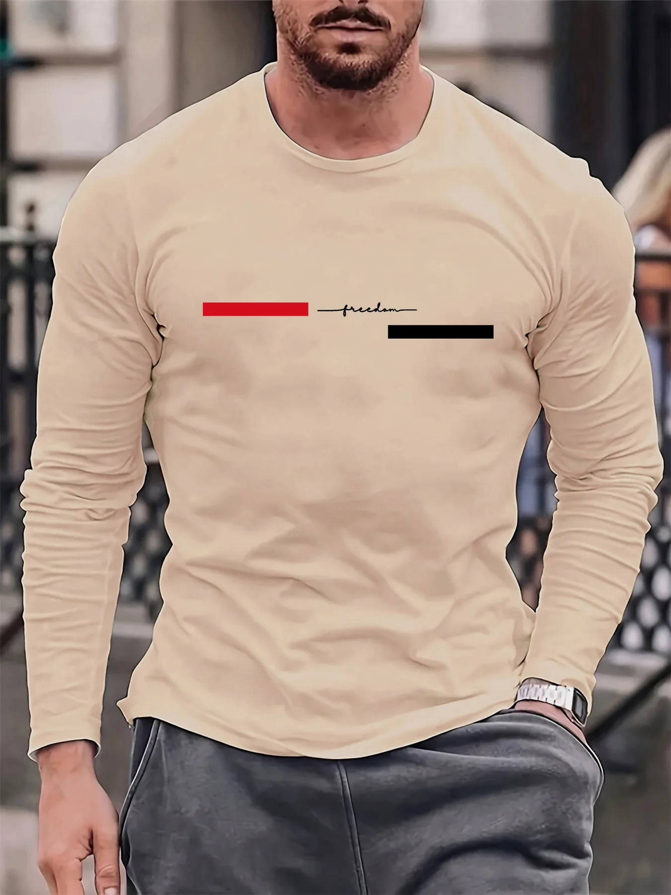 Red black Line men's long slee - огляд і ціна Summer Quotes