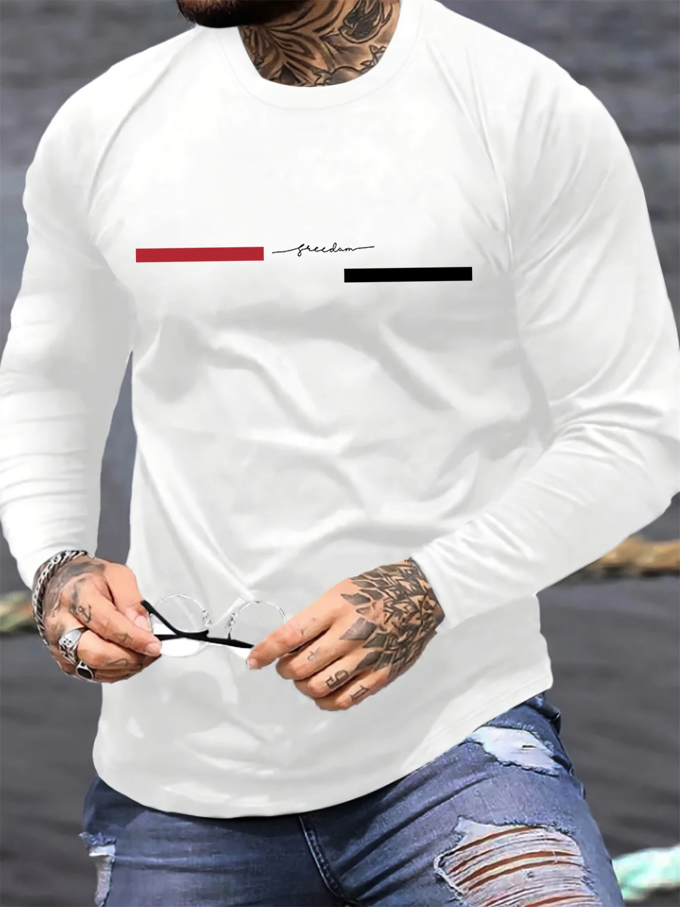 Red black Line men's long slee - огляд і ціна Summer Quotes