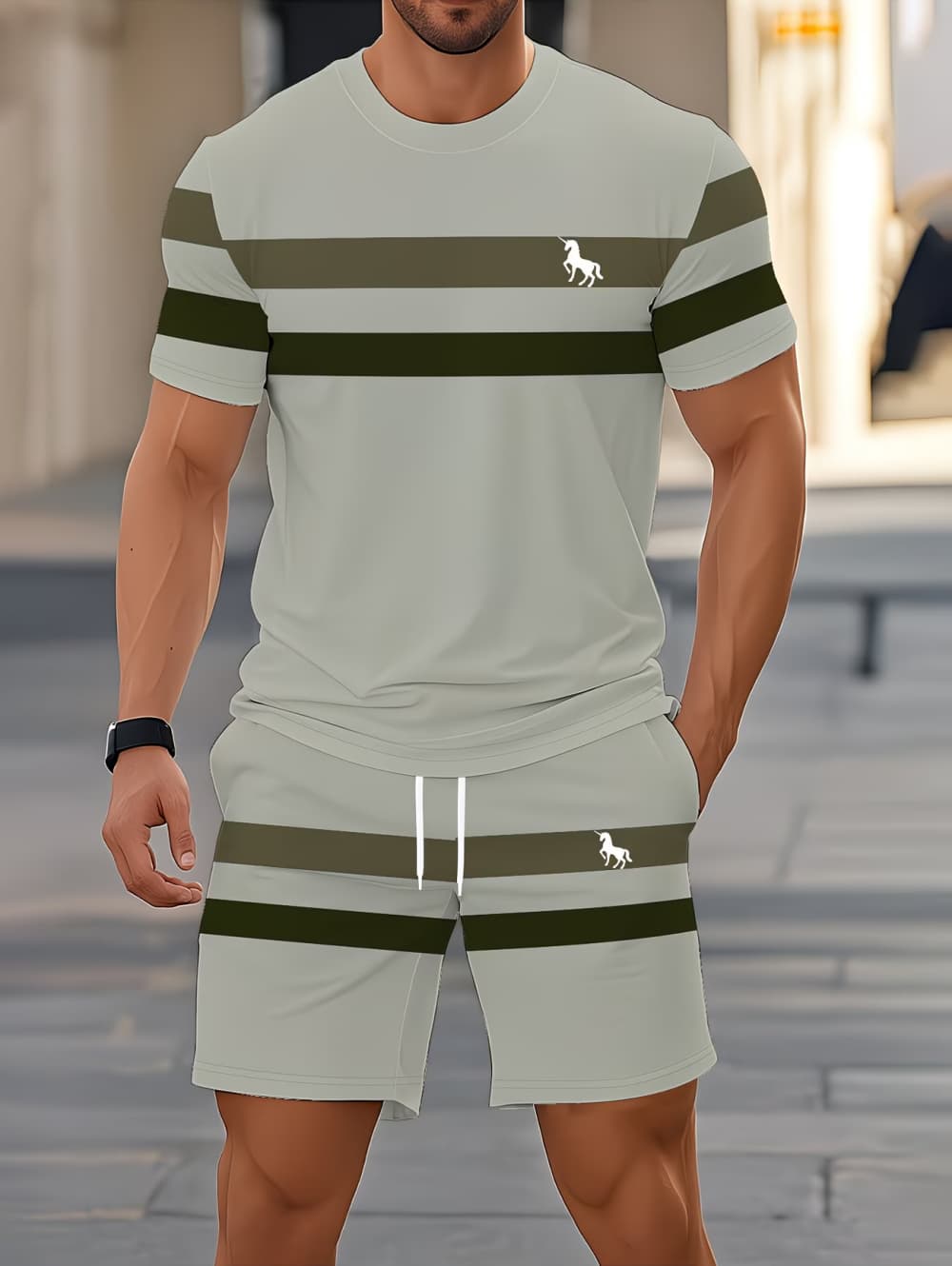 Men's Summer Sets Funny 3D Str - огляд і ціна Summer Clothing Outfits