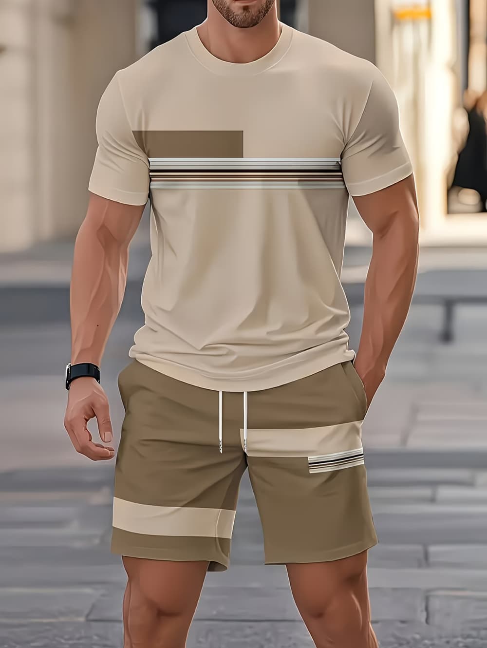 Men's Summer Sets Funny 3D Str - огляд і ціна Summer Clothing Outfits