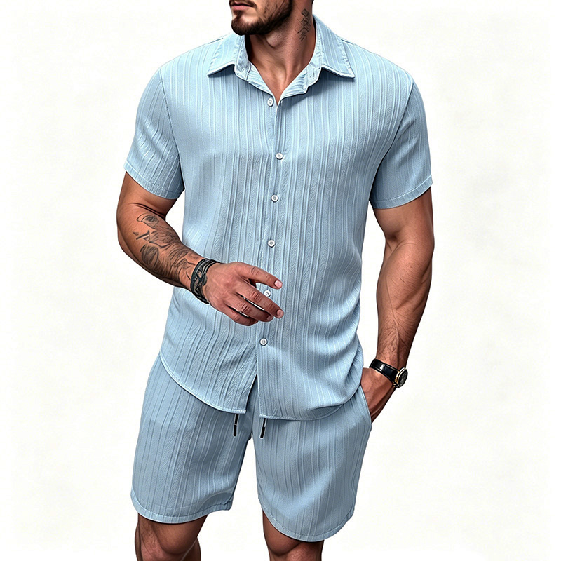 2026 New Men Vertical Wrinkle  - огляд і ціна Summer Clothing Outfits