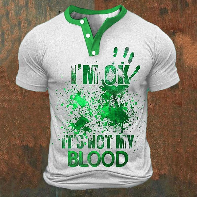 Funny 3D Letter Print Men's He - огляд і ціна Summer Clothing Men Fashion