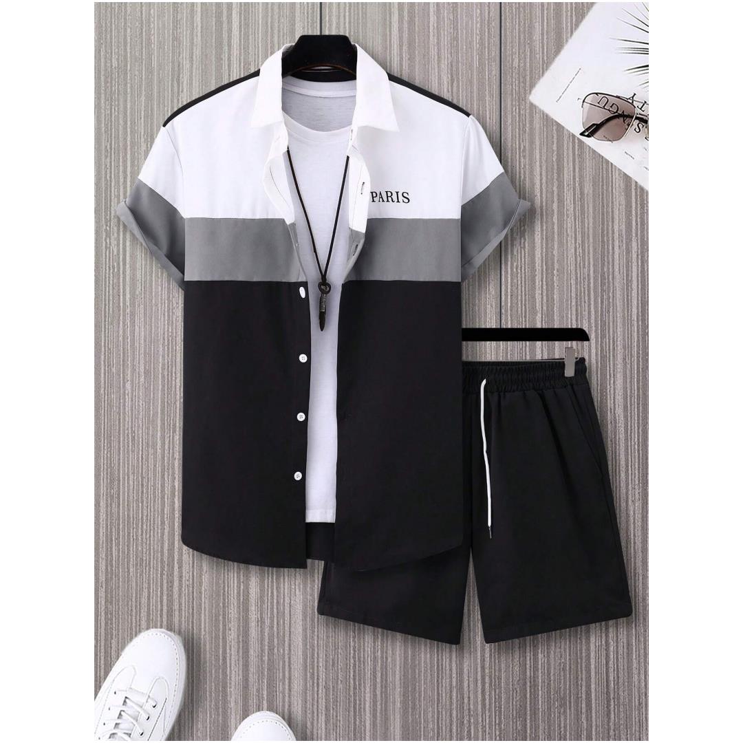 Men's Fashion Suit Blue And Wh - огляд і ціна Summer Clothing Men Fashion