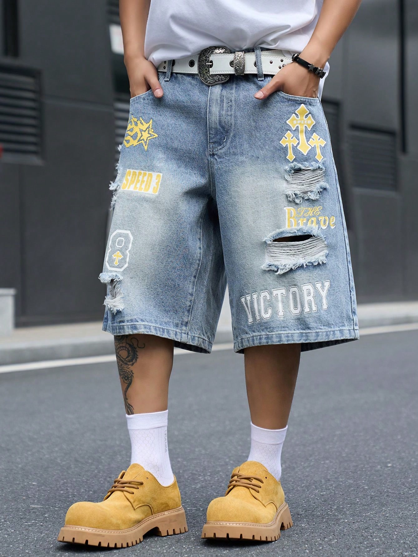 Men's Loose Fit Denim Bermuda  - огляд і ціна Summer Quotes
